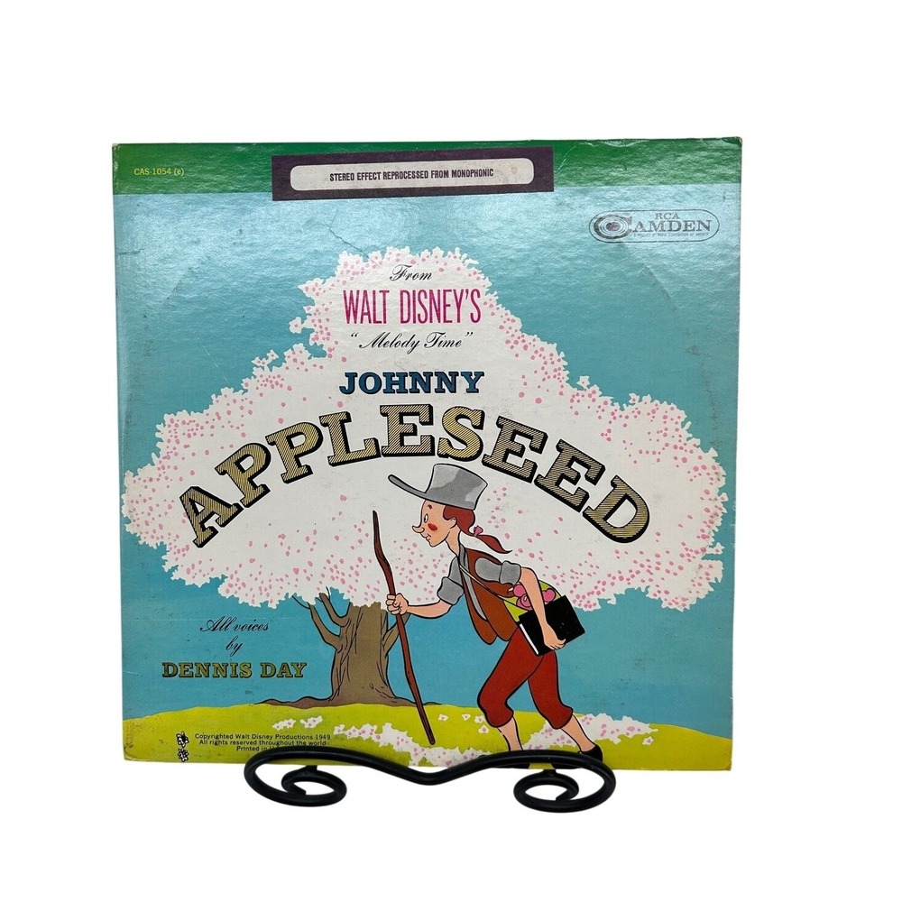 Walt Disney Johnny Appleseed Pecos‎ Bill Melody Time Vinyl Album RCA Camden